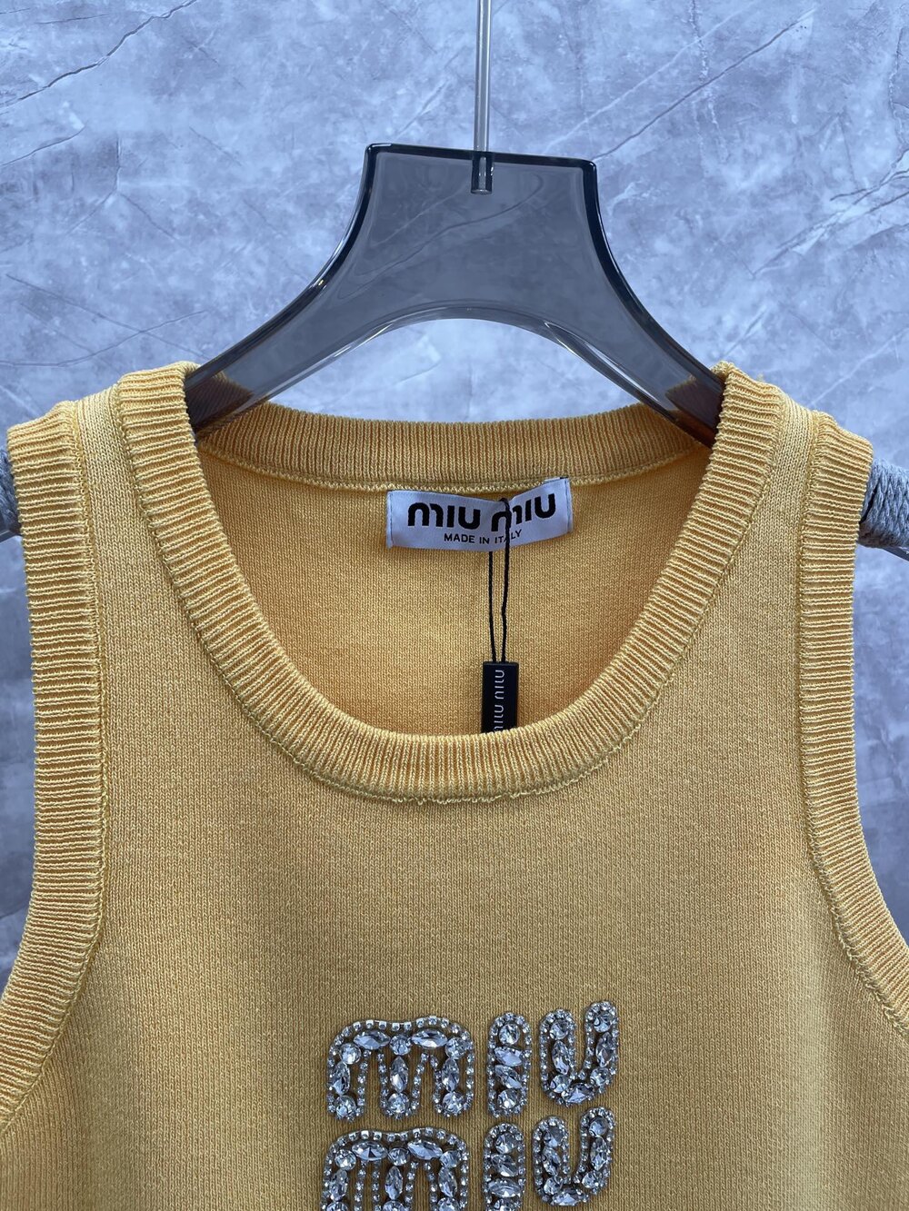 MIU MIU yellow knitted tank top - Picture 2 of 7
